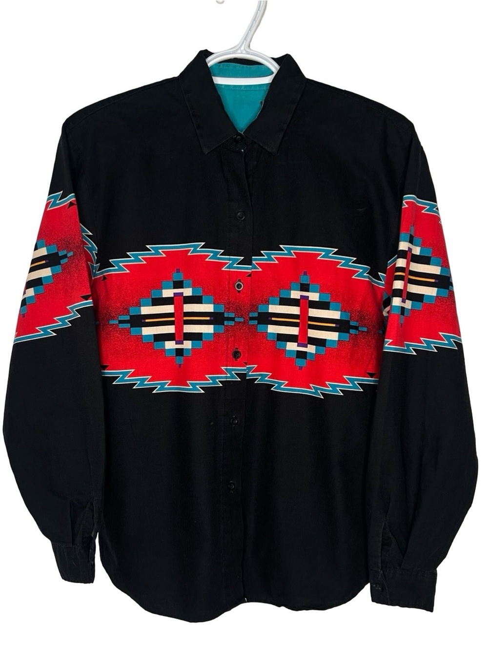 Vintage ROPER Southwestern Aztec Print Button-Up Shirt